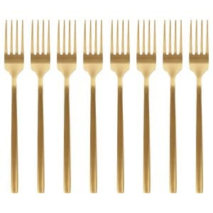 Argon Tableware Stainless Steel Dinner Forks - 19.5cm - 12x Durable Rust Resistant Stainless Steel Dishwasher Safe Flatware Set