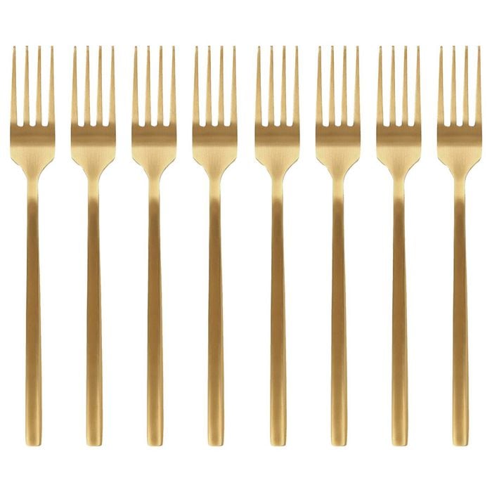Argon Tableware Stainless Steel Dinner Forks - 19.5cm - 12x Durable Rust Resistant Stainless Steel Dishwasher Safe Flatware Set
