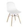 Bolero Side Chair Arlo Polypropylene And Wood White 830x460x540mm 2 Pack