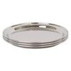 Argon Tableware 35.5cm Serving Platters - 3x Stainless Steel Chrome Dinner Tray Round Tray Plate Large Appetizer Serving Dishes
