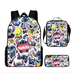 Catzon Cartoon Backpack Set With Shoulder Bag & Pencil Bag Adjustable-v