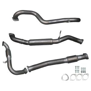 Ignite Exhausts Turbo Back For Nissan Gu Patrol 3l Leaf Spring Ute 3" Cat & Hotdog Raw Aluminised Steel