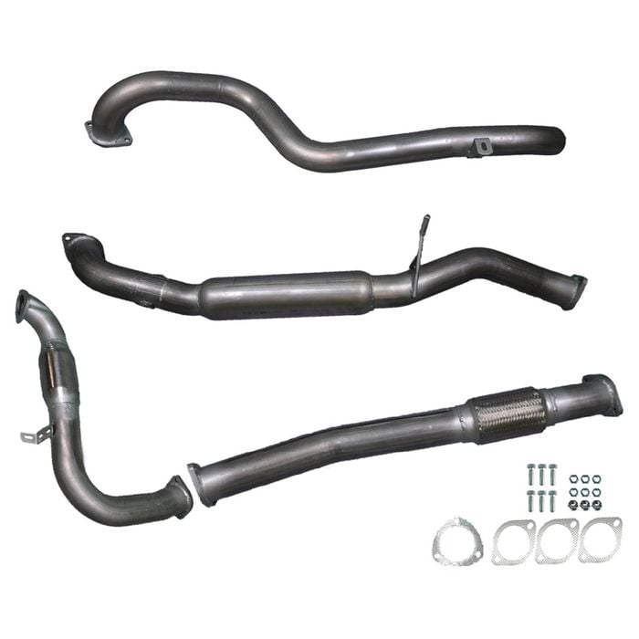 Ignite Exhausts Turbo Back For Nissan Gu Patrol 3l Leaf Spring Ute 3" Cat & Hotdog Raw Aluminised Steel