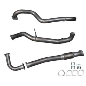Ignite Exhausts Turbo Back For Nissan Gu Patrol 4.2l Leaf Spring Ute 3" No Dump Pipe With Pipe Only Raw Aluminised Steel
