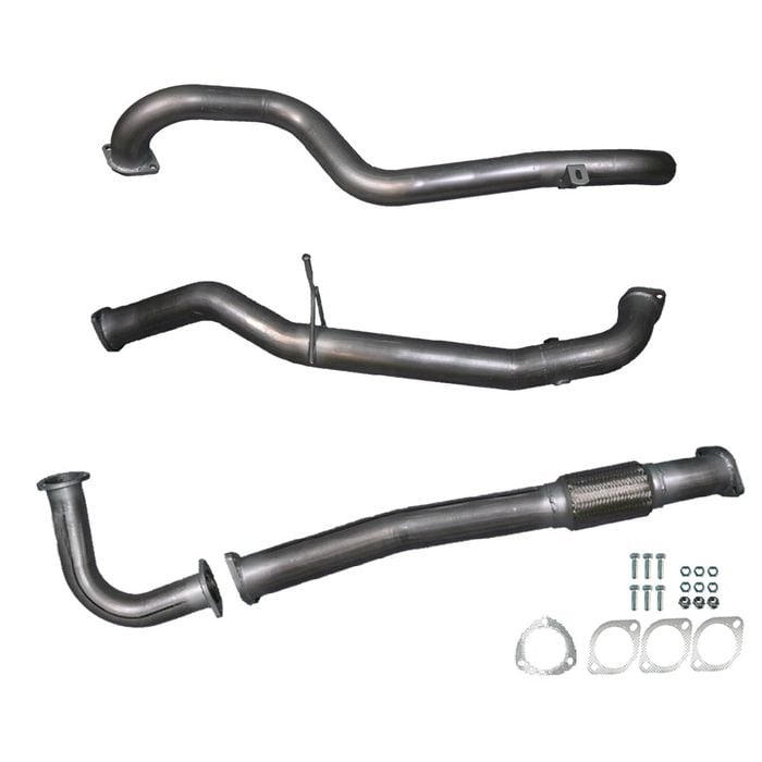 Ignite Exhausts Turbo Back For Nissan Gu Patrol 4.2l Leaf Spring Ute 3" No Dump Pipe With Pipe Only Raw Aluminised Steel