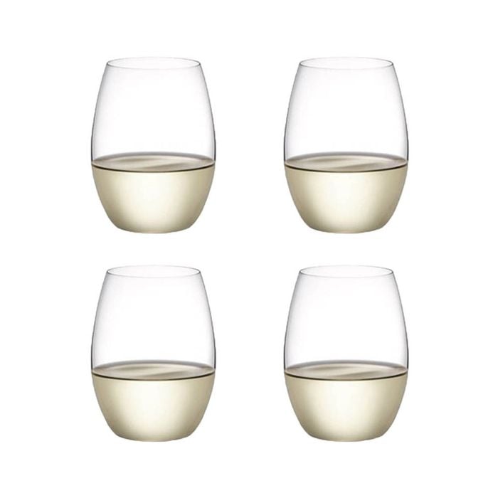 Vintage Stemless + Wine Glass Set Of 4 398ml White Plumm