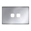 HPM LINEA 2 Gang Coverplate - Matt Silver