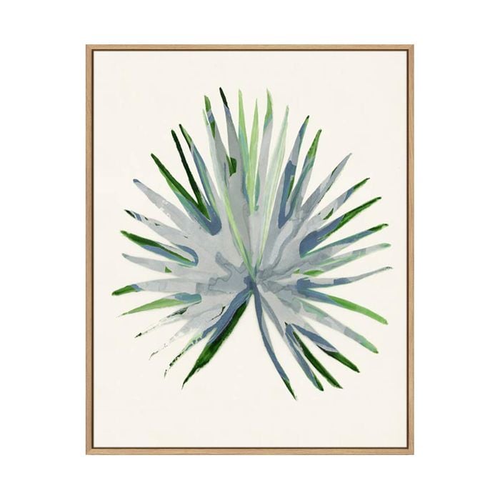 Artey | Green Papyrus I - Framed Canvas - Natural Frame - 40 x 50cm