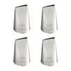 4PK Mondo Stainless Steel #125 Large Petal Piping Tip - Silver