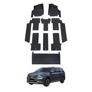 AUSGO Floor Mats & Boot Liner Set for KIA Carnival KA4 Series Hybrid 2024-Onwards Car Floor Liners Cargo Mat