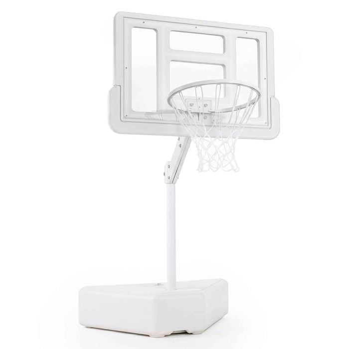 Costway Splash Shoot Pool Basketball Hoop 116.5-180cm Ball Pump White