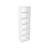 Lugna 1536 x 450 x 280mm White 5 Shelf Storage Cabinet