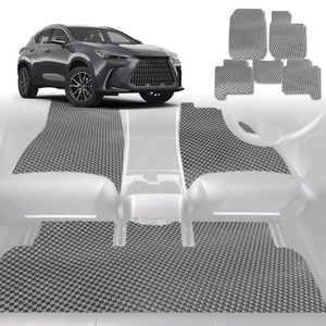 6D Diamond Car Floor Mats for Lexus NX 2022-Current-Full Set-Grey-Outback GT