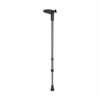 Rebotec Anatomic Contoured Grip Walking Stick -  Adjustable Height, Lightweight & Sturdy - Dark Silver - Right