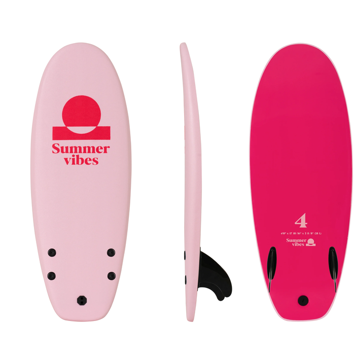 Summer Vibes Grom 4ft Softboard - Pink