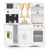 Costway Kids Kitchen Playset Wooden Cooking Pretend Toy White
