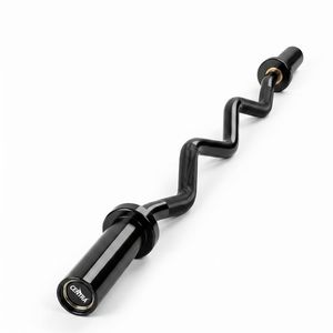 Centra Olympic Barbell Ez Curl Bar W Bar 810lbs Alloy Steel Black