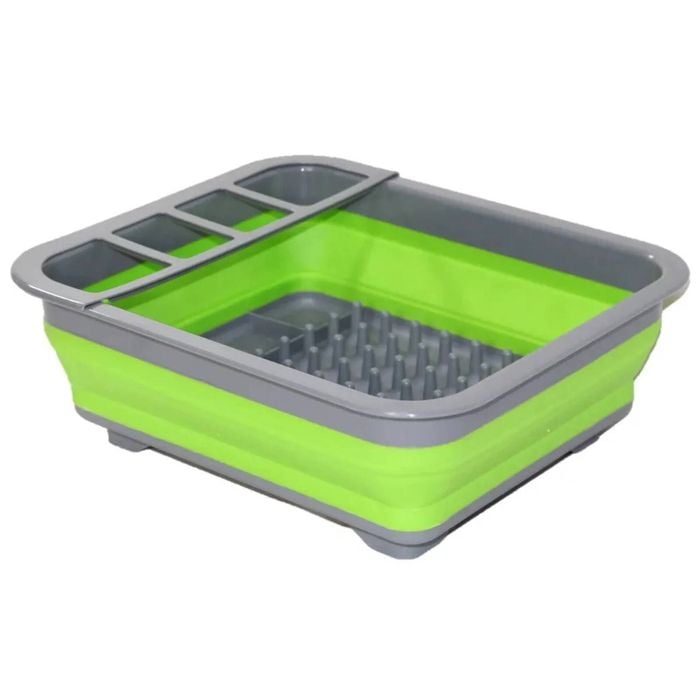Collapsible Silicone Dish Drainer, Pop Up Compact Dish Rack for Caravan, Camping