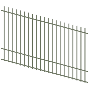 ProtectorAl 1201-2400W x 1500H Pale Eucalypt Radiator Pool Fence Panel Raked Up to 15º