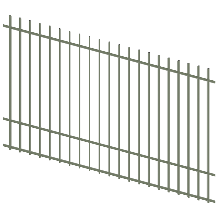 ProtectorAl 1201-2400W x 1500H Pale Eucalypt Radiator Pool Fence Panel Raked Up to 15º