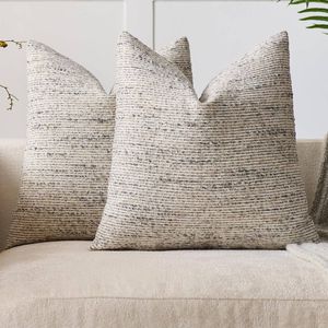 Gioia Casa 2-Pack Speckled Bouclé Cushion Covers 45cm x 45cm - Grey