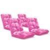 SOGA 4X Light Pink Floor Recliner Sofa Chair