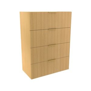 Lugna 1024 x 750 x 380mm Sand 4 Drawer Storage Cabinet