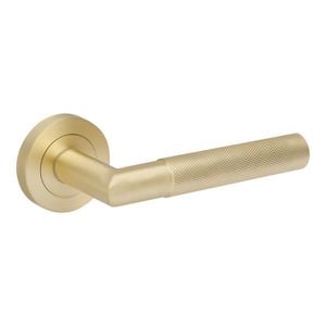 Zanda 75mm Satin Brass Vertex Integrated Privacy Set