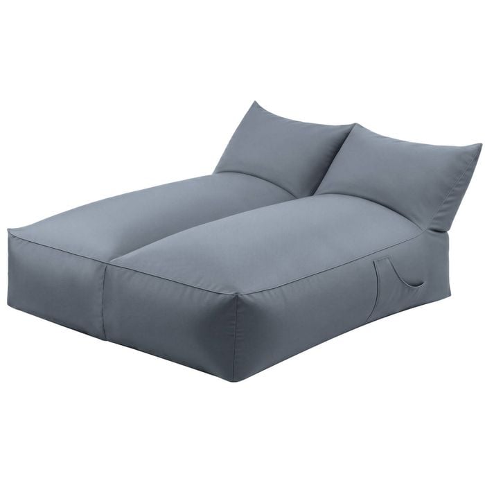 Artiss Outdoor Bean Bag Chair Cover No Filler 2 Seater Beanbag Lounge Cover Waterproof Grey