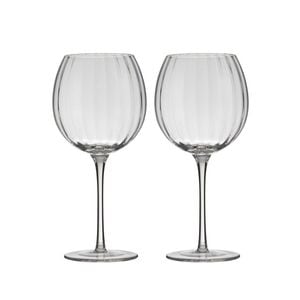 4pc Tempa Sienna Rippled Gin Drinking Glasses Set 21cm Clear