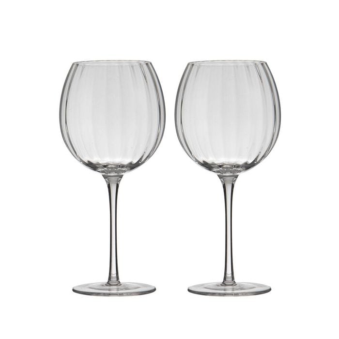 4pc Tempa Sienna Rippled Gin Drinking Glasses Set 21cm Clear