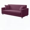 Anyhouz 3 Seater Sofa Cover Plain Bean Paste Red Style And Protection For Living Room Sofa Chair Elastic Stretchable Slipcover