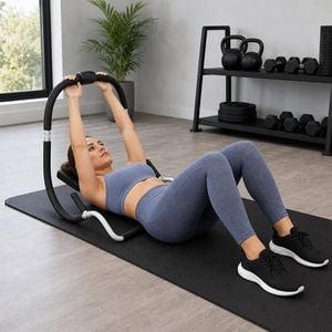 Ab Crunch Machine – Abdominal Exercise Roller with Digital Computer for Core Training
