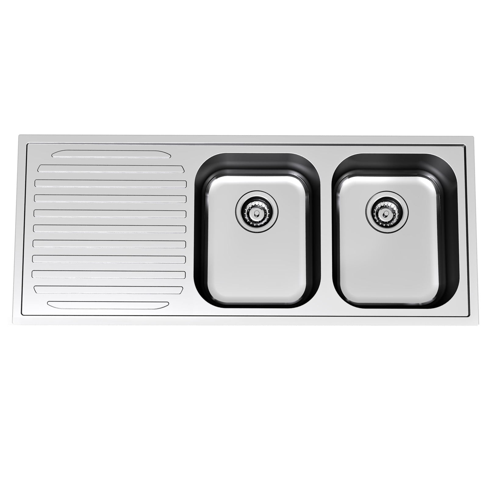 Clark Monaco Double Right Hand Bowl Sink with No Tap Hole