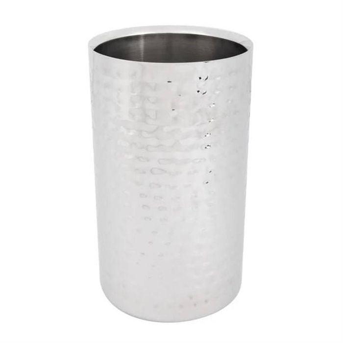 Olympia Wine Cooler Hammered Double Wall Stainless Steel 1.5l 200h X 116dia Mm