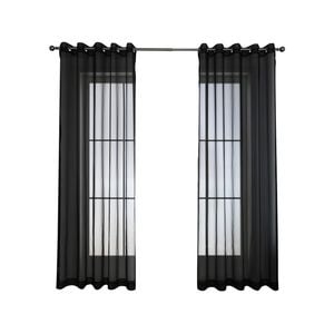 Windoware 120 x 223cm Black Coco Eyelet Sheer Curtain - 1 Pack