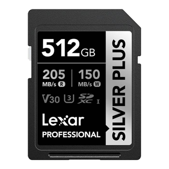 Lexar Professional Silver Plus 512GB SDXC UHS-I Memory Card