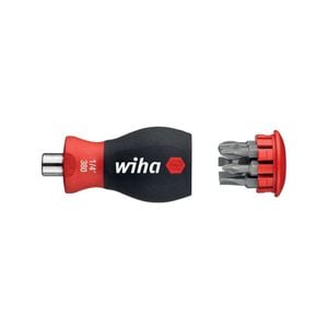 Wiha 6 Bits Screwdriver Stubby Bit Holder