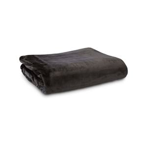 Ardor Boudoir Lucia Luxury Super King Charcoal Plush Velvet Blanket