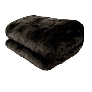 Bloomington Faux Fur Luxury Animal Throw Rug 127 x 152 cm Brown Bear