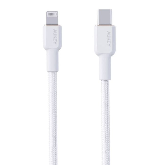 AUKEY CB-KCL1 Circlet CL USB-C to Lightning Cable 1m White, Aramid Fiber Core