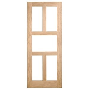 Corinthian 2340 x 820 x 35mm Internal Door White Oak Moda Clear Glass AMODG23 - 820mm