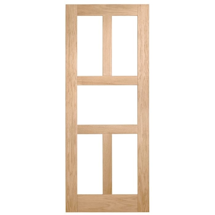 Corinthian 2340 x 820 x 35mm Internal Door White Oak Moda Clear Glass AMODG23 - 820mm