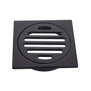 Kinetic 80mm Matte Black Square Floor Grate