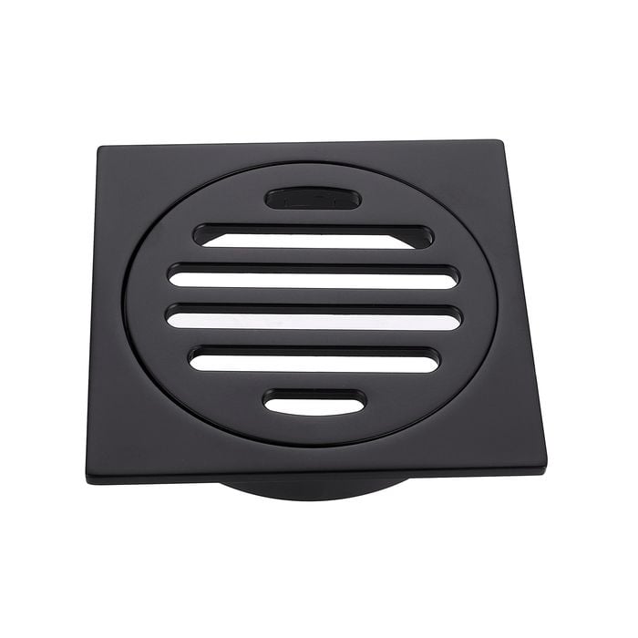 Kinetic 80mm Matte Black Square Floor Grate