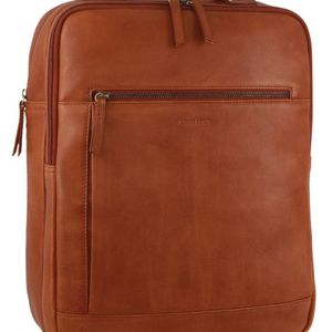 Pierre Cardin Leather Travel & Business Laptop Backpack Bag 32x41cm Cognac