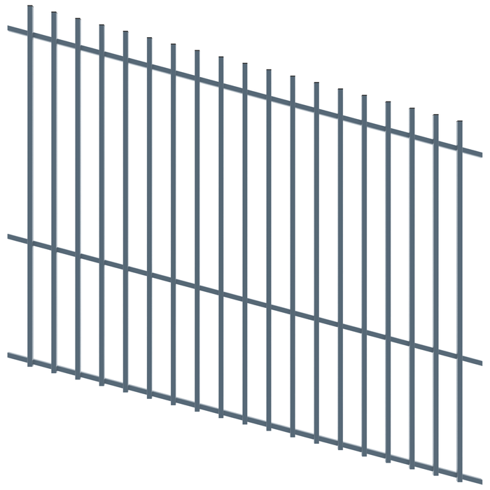 ProtectorAl 1201 - 2400 x 1800mm Deep Ocean Raked Up to 15º Batten Pool Fence Panel