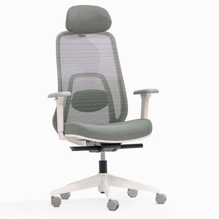 Desky Regal Mesh Office Chair - Sage Green / Headrest