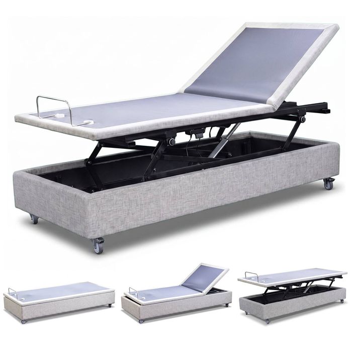 Therapedic Modulift Hospital Grade Split Queen Electric Adjustable Bed Base with Massage & Wireless Remote
