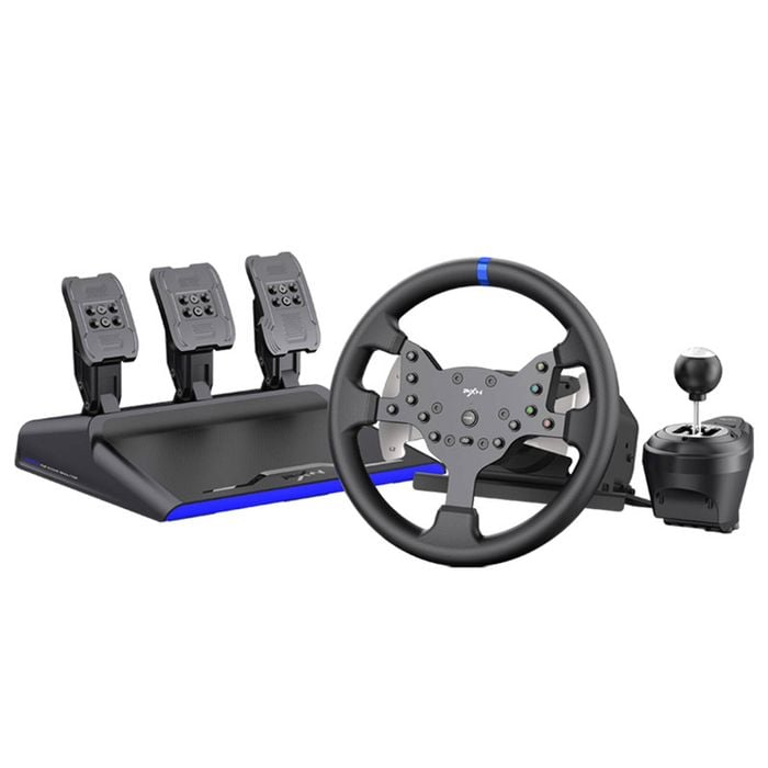 Pxn V99 Racing Simulation Set Force Feedback Wheel 6 In 1 Gear Stick Adjustable Pedals Pc Ps3 Ps4